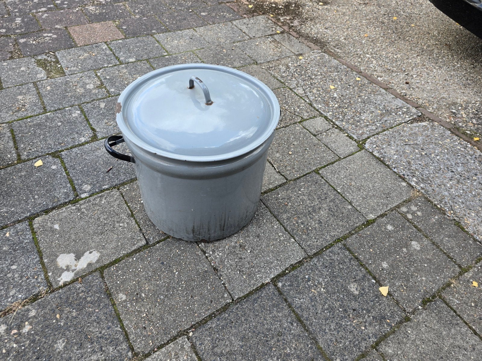 Grote emaille weckketel / inmaakketel met deksel, Ophalen