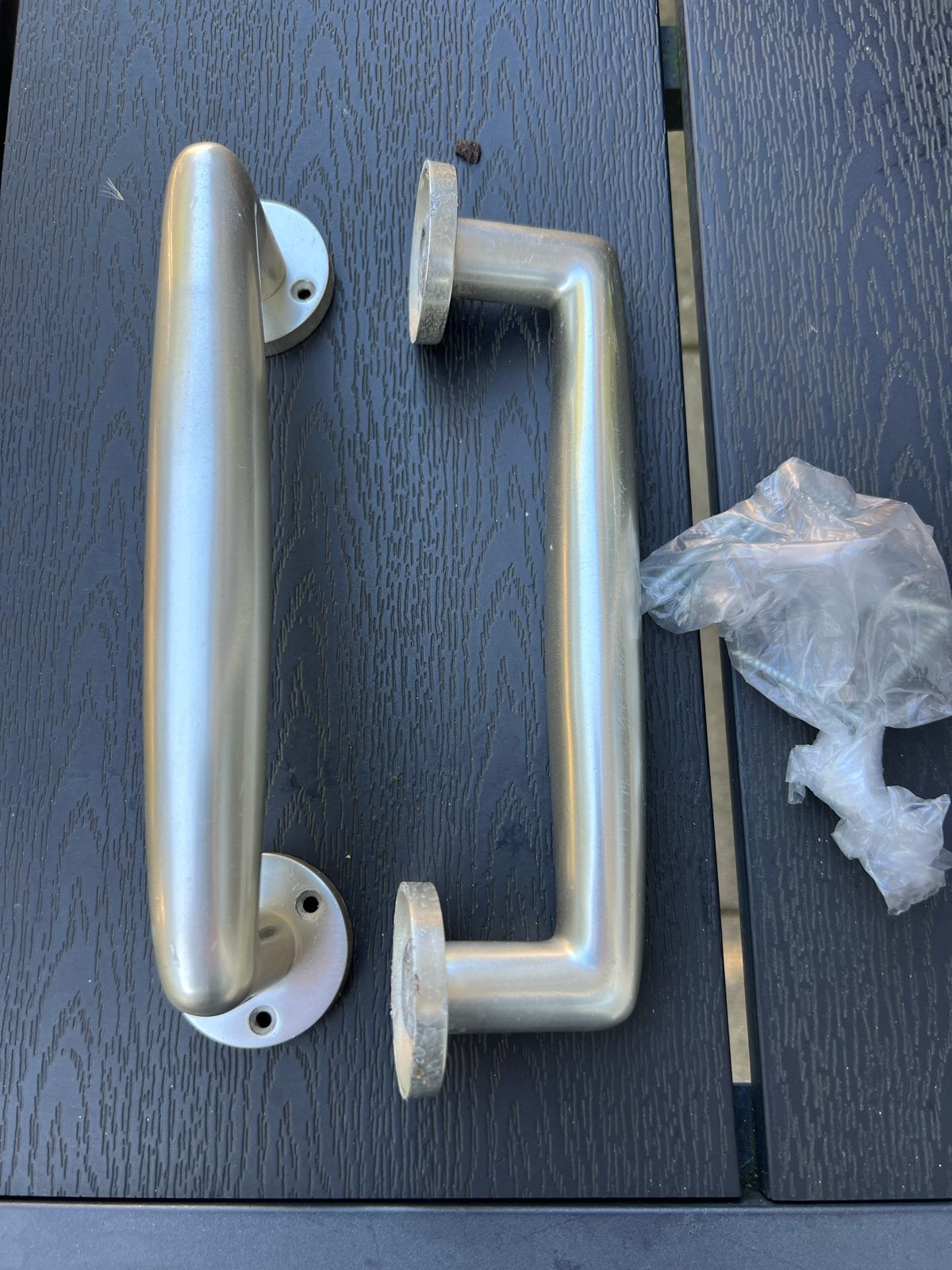 Aluminium handgrepen - Set van 2, Ophalen, Gebruikt, Rvs, Klink of Kruk