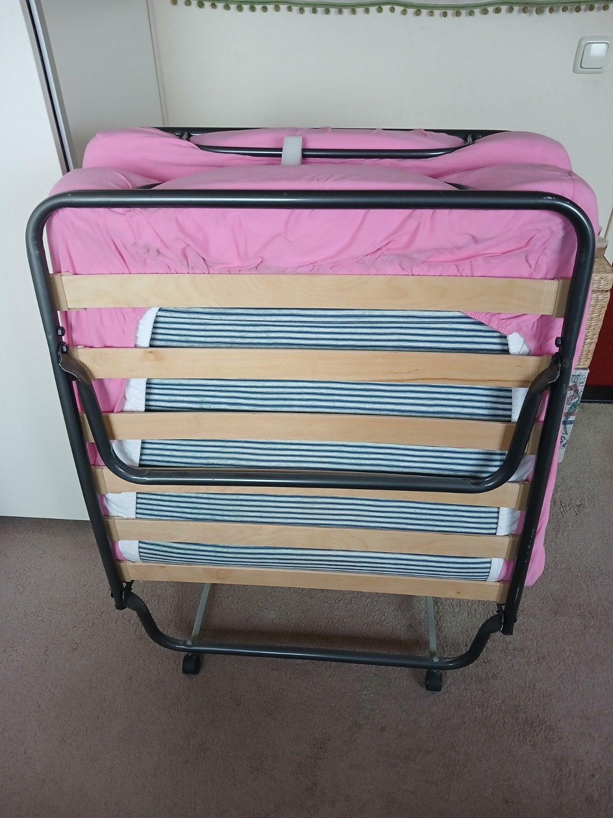 Opklapbed 90cm bij 1.90 mtr, Ophalen, Gebruikt, Eenpersoons, 90 cm