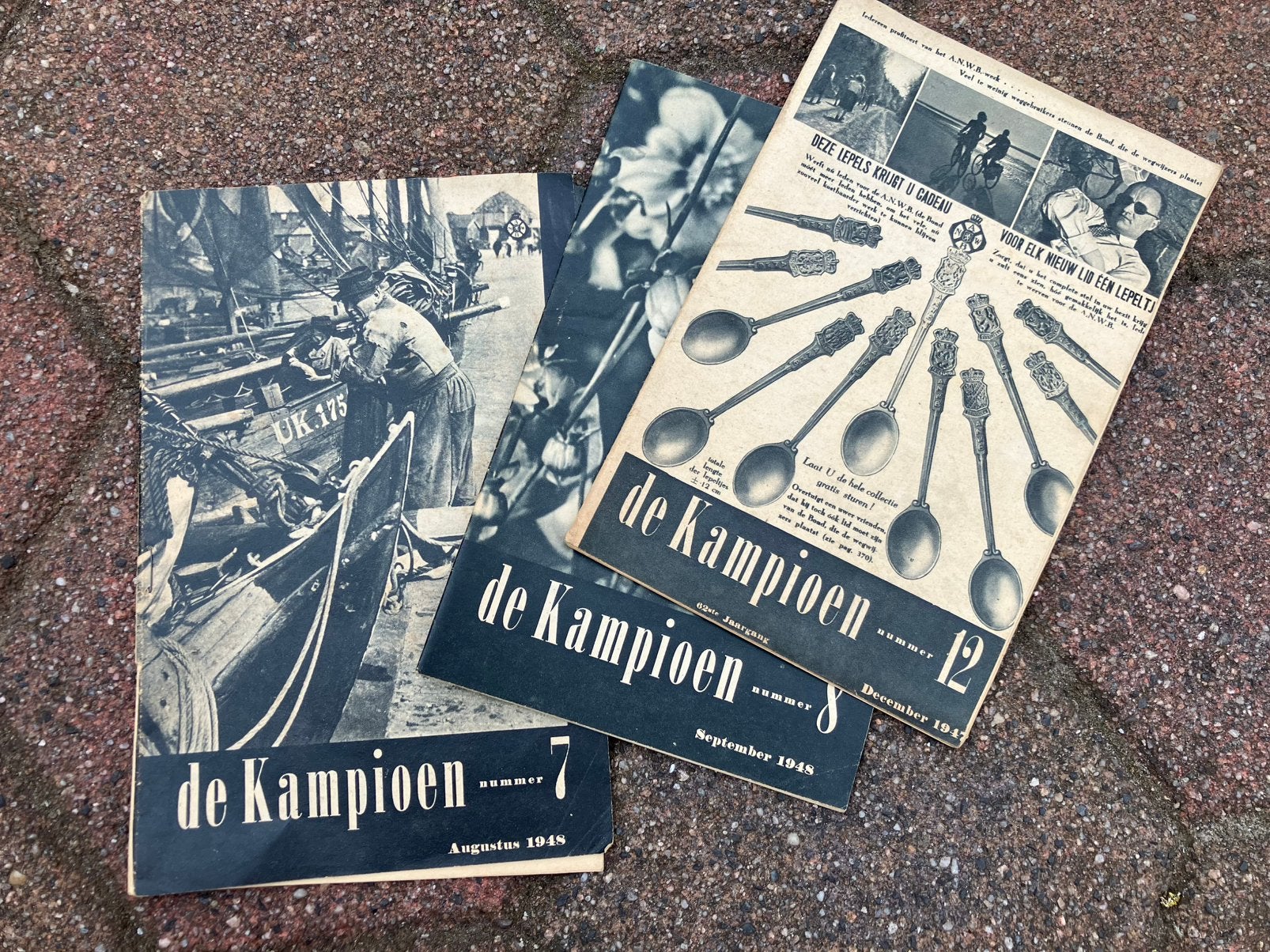 3 oude ANWB kampioen uitgaven 1948, Ophalen of Verzenden, 1940 tot 1960, Tijdschrift