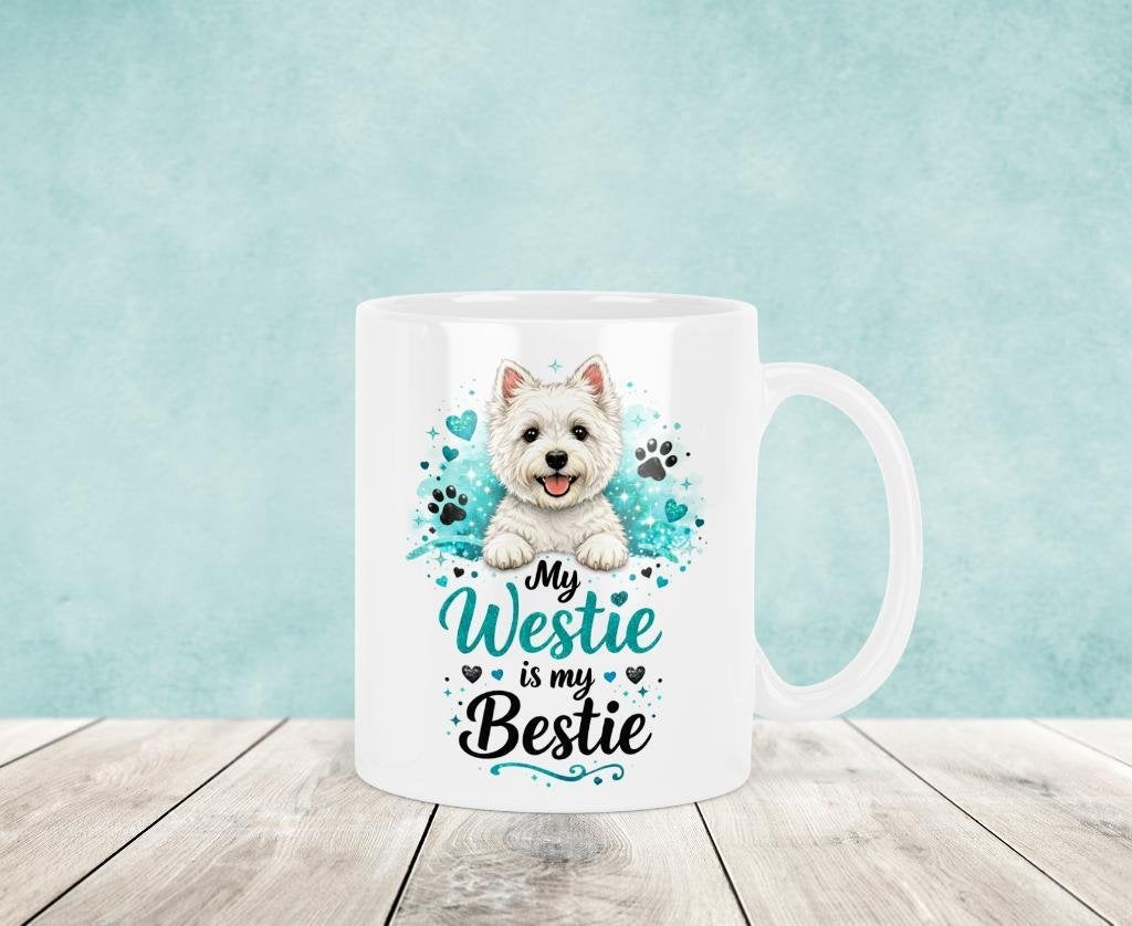 My Westie is my Bestie - West Highland White Terrier Mok, Verzenden, Keramiek, Nieuw, Overige stijlen