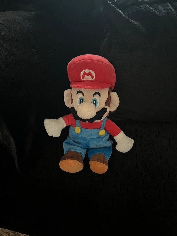 Super Mario knuffel van Nintendo 36 cm groot, Kinderen en Baby's, Speelgoed | Knuffels en Pluche, Overige typen, Blauw, Wasbaar