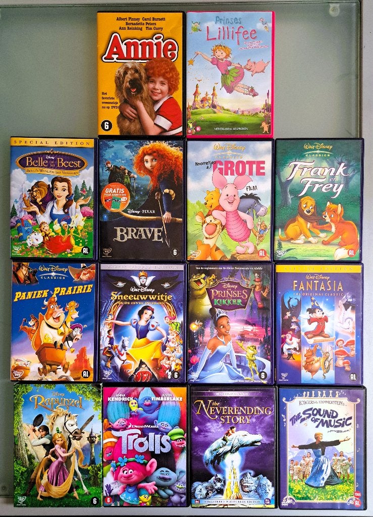Leuke kinderfilms (nog 14) van o.a. Disney (5 euro-15 euro), Ophalen, Alle leeftijden, Overige genres, Zo goed als nieuw
