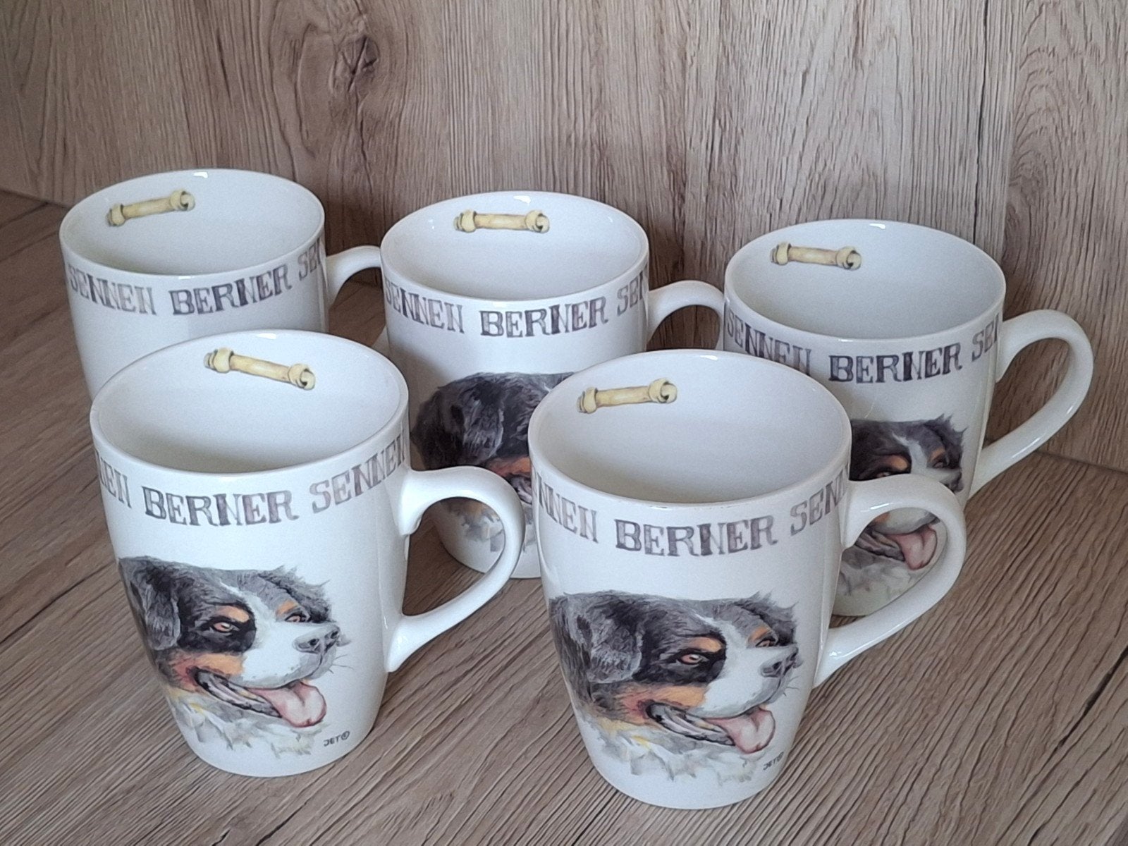 Mok Berner Sennen hond. Merk: Jet. 5 stuks., Ophalen of Verzenden, Zo goed als nieuw, Mok