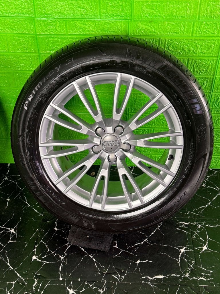 Originele Audi A8 S8 Q5 SQ5 A7 velgen 18" 5x112 zomerset, Niet ingevuld, 18 inch, Gebruikt, Banden en Velgen