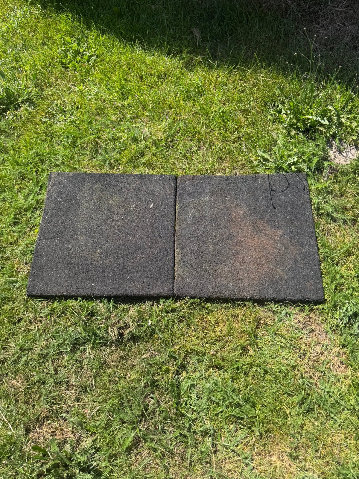 Rubberen tegels ca 50x50x3 dak speeltoestel zwembad ruim 5m2, Ophalen, Gebruikt, Overige typen, Rubber