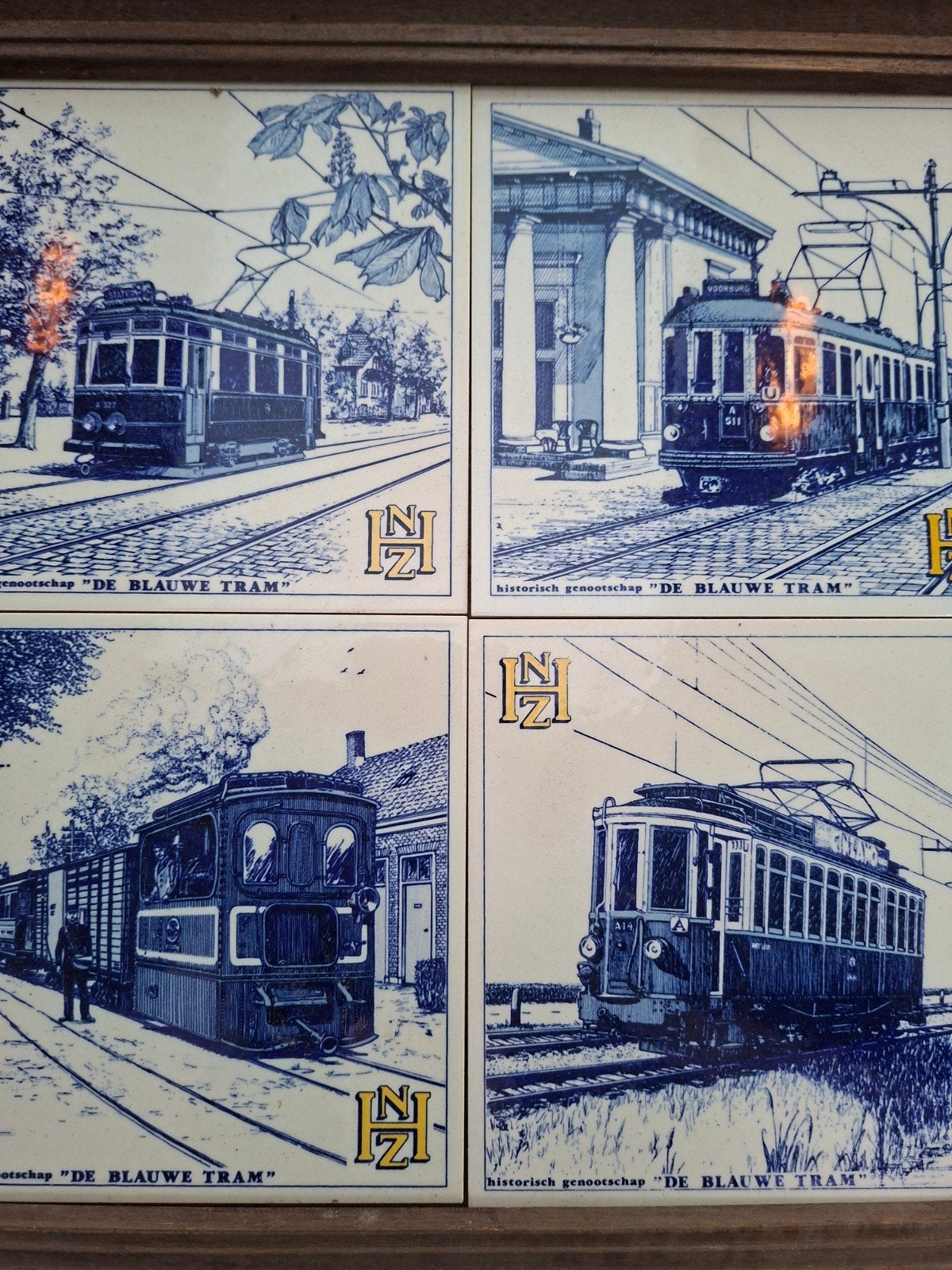 Blauwe tram tegels, Ophalen of Verzenden