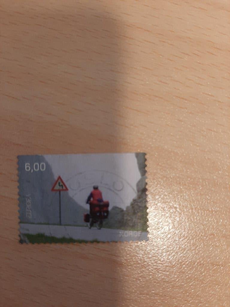 Noorwegen Europazegel fiets, bergen, Verzenden, Noorwegen, Gestempeld