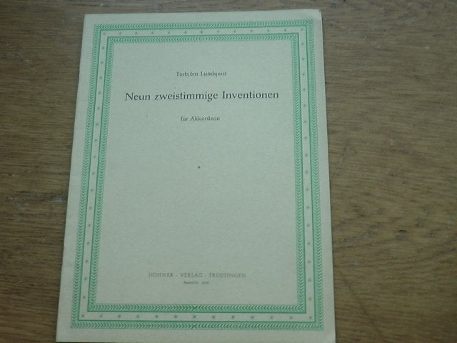 NEUN ZWEISTIMMIGE INVENTIONEN  - VOOR ACCORDEON, Gebruikt, Ophalen of Verzenden, Artiest of Componist, Populair