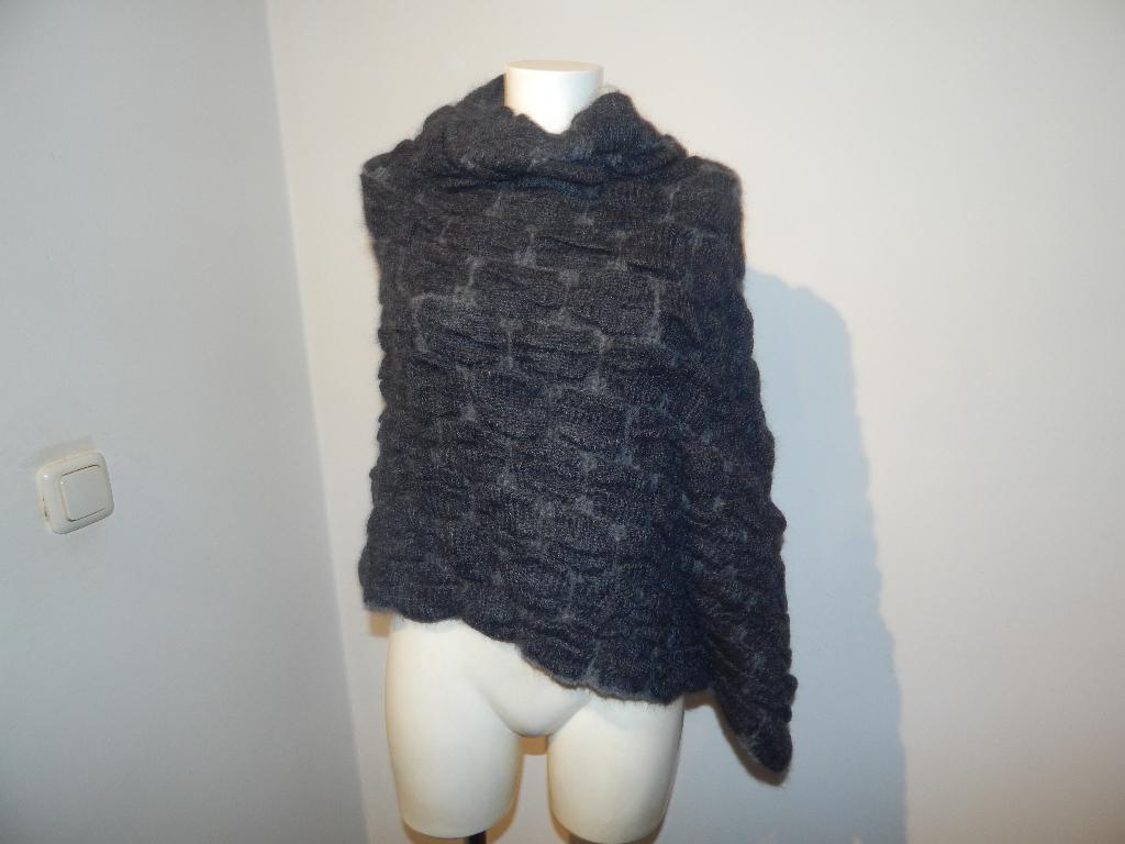 Sarah Pacini poncho fine mohair merino kol motief one size, Kleding | Dames, Verzenden, Sarah Pacini, Maat 42/44 (L), Zo goed als nieuw