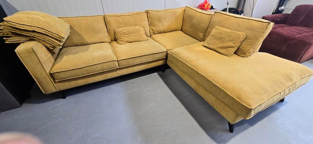 Hoekbank Goosens Chambre Okergeel - Gereinigd en Comfortabel, Ophalen, Modern, Comfortabel, 250 tot 300 cm, Gebruikt