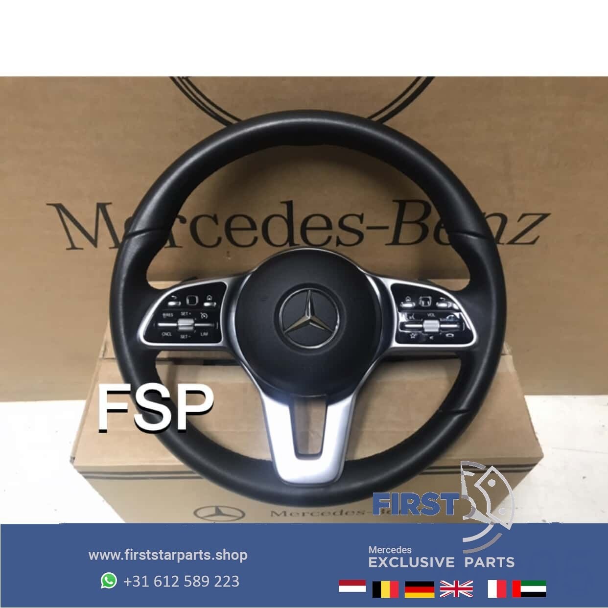 W205 C205 W253 FACELIFT STUUR + AIRBAG Mercedes C GLC Klasse, Gebruikt, -, Ophalen of Verzenden, -