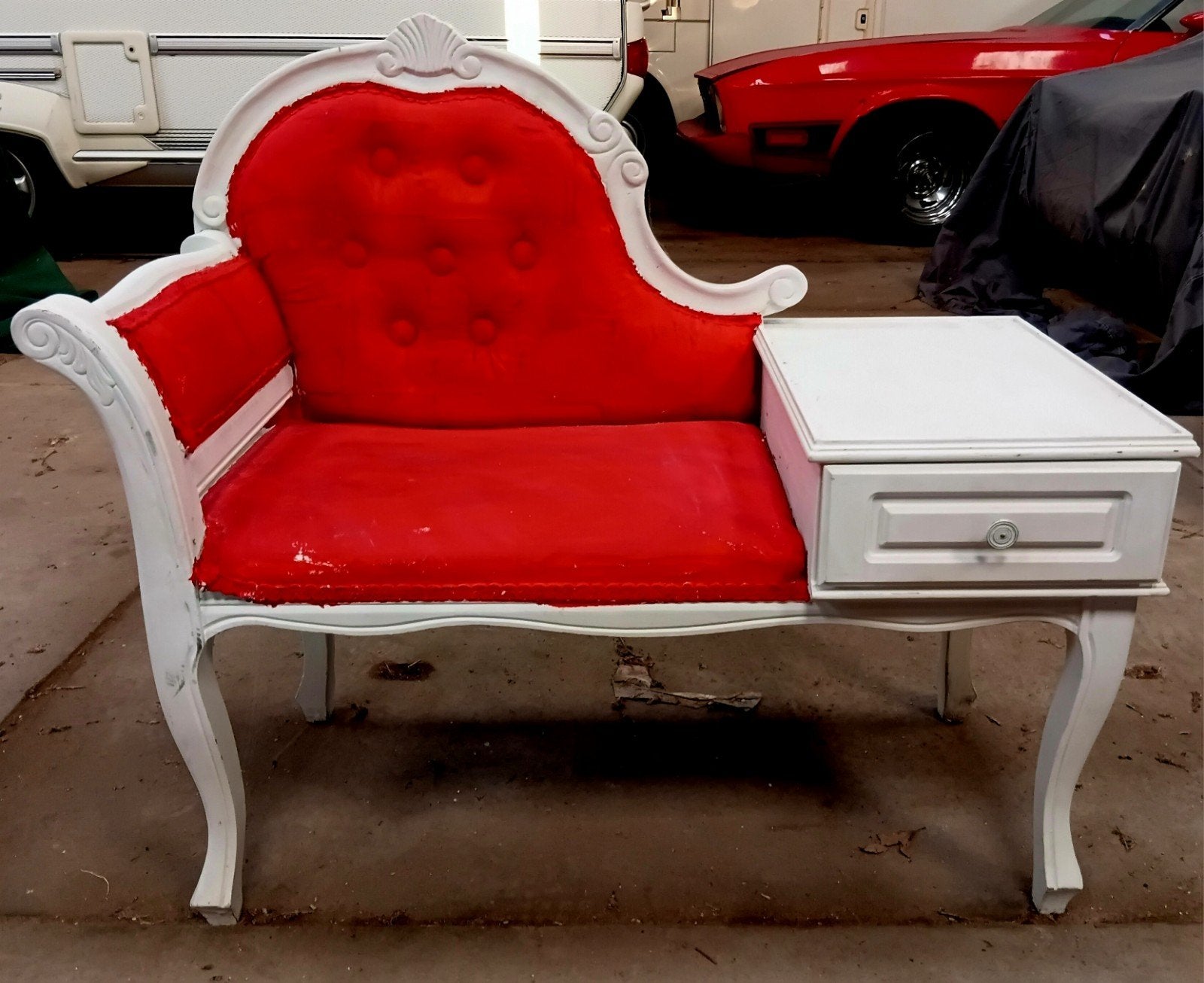 Leuk brocant bankje !!!, Antiek en Kunst, Antiek | Meubels | Stoelen en Banken, Ophalen