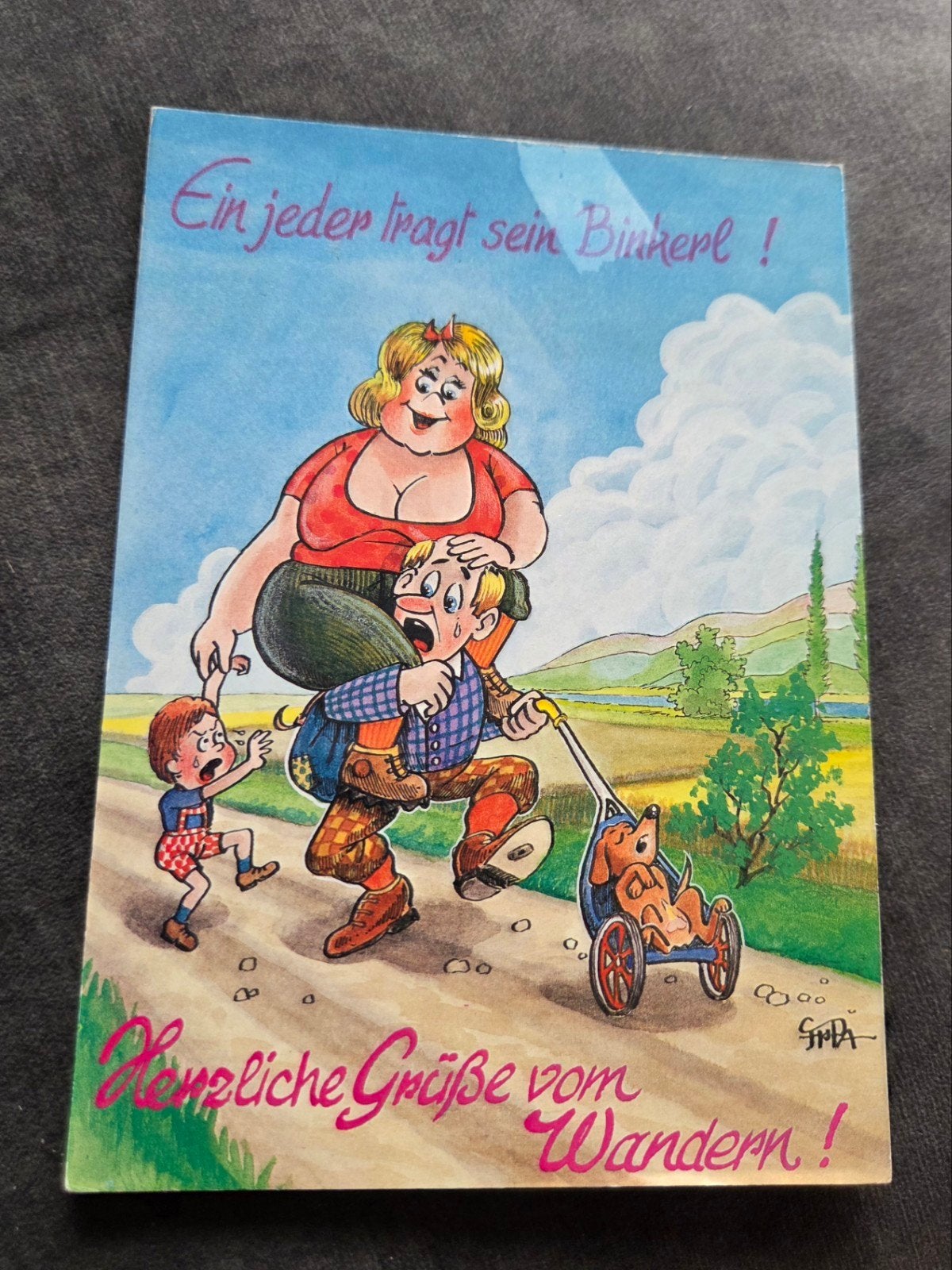 Grappige Oostenrijkse Ansichtkaart, Verzenden, 1980 tot heden, Gelopen, Overige thema's