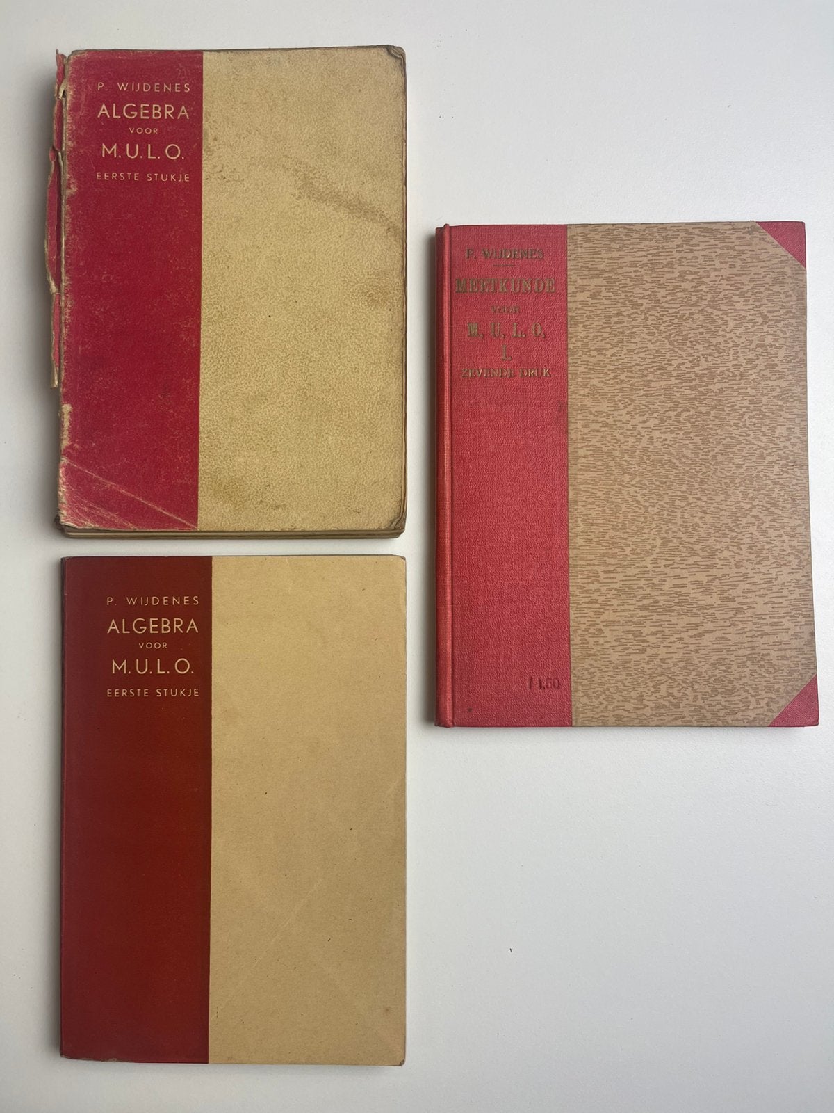 Vintage Meetkunde en Algebra MULO | P. Wijdenes, Antiek en Kunst, Ophalen of Verzenden