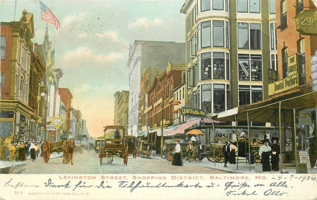 379-009-011 Baltimore MD Lexington Street, Ophalen of Verzenden, Voor 1920, Buiten Europa