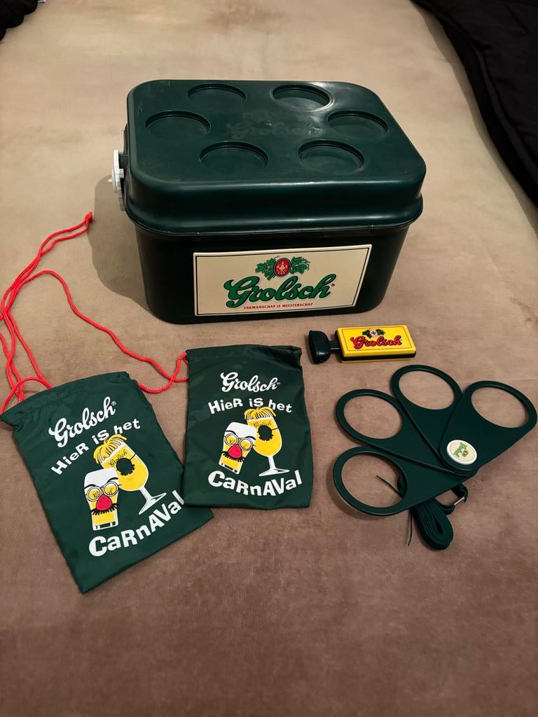 Grolsch Artikelen Set - Koeler, Flesopener, Zakjes, Ophalen of Verzenden, Gebruikt, Overige typen, Grolsch
