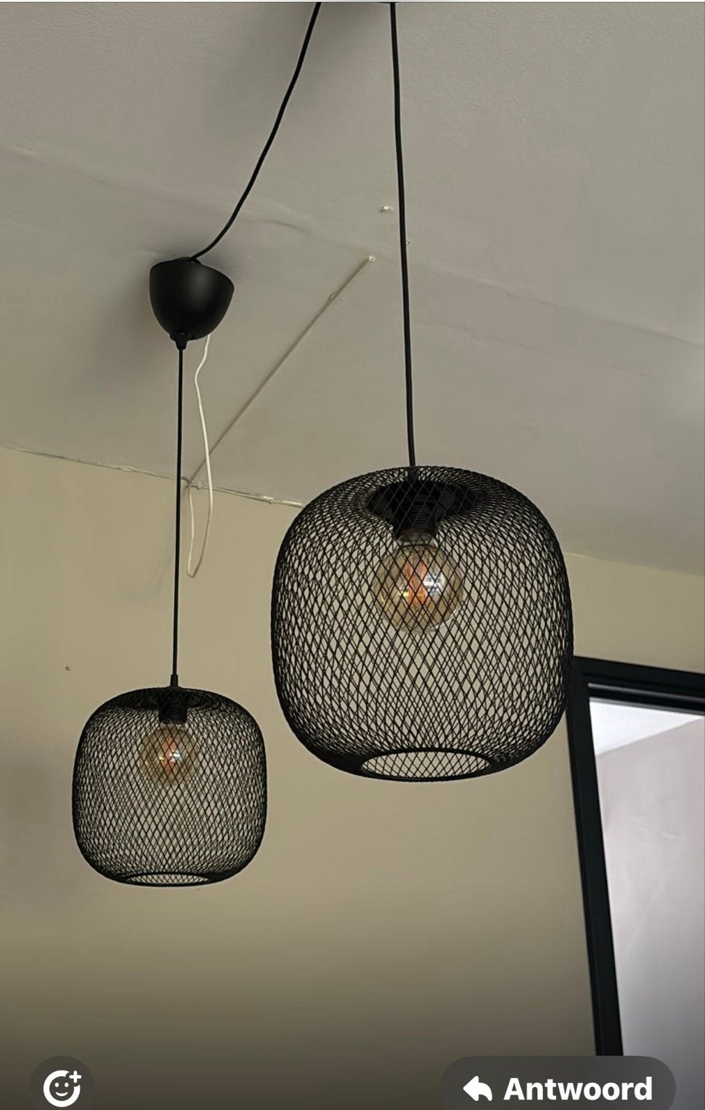 Zwarte plafondlampen, curiosa schilderij en hoofdbord, Ophalen of Verzenden, Gebruikt, Metaal, Zwart