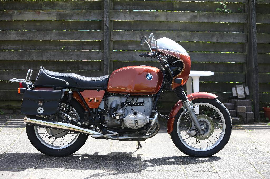 BMW motorfiets R75/7, Motoren, 750 cc, Cardan-aandrijving, 2 cilinders, Gebruikt