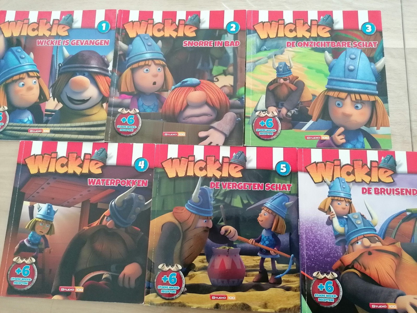 6 Wickie de Viking Voorleesboekjes - Studio 100, Ophalen of Verzenden, Gelezen, Studio 100, Fictie algemeen
