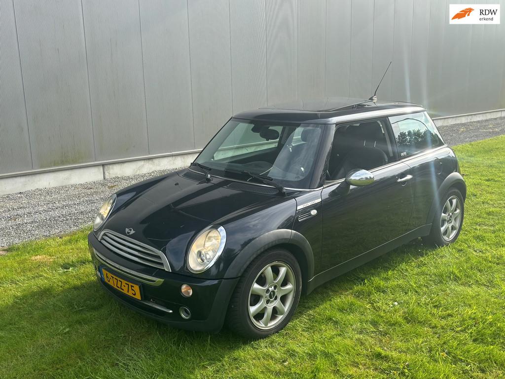 Mini Mini 1.6 Cooper|Apk|Schuifkanteldak|Elek Pakket|, 4 cilinders, 4 stoelen, 116 pk, Zwart