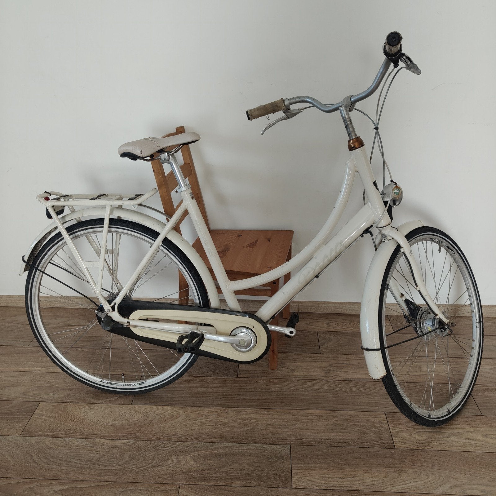 Batavus fiets - Crème - Gebruikt, Terugtraprem, Versnellingen, Batavus, Ophalen of Verzenden