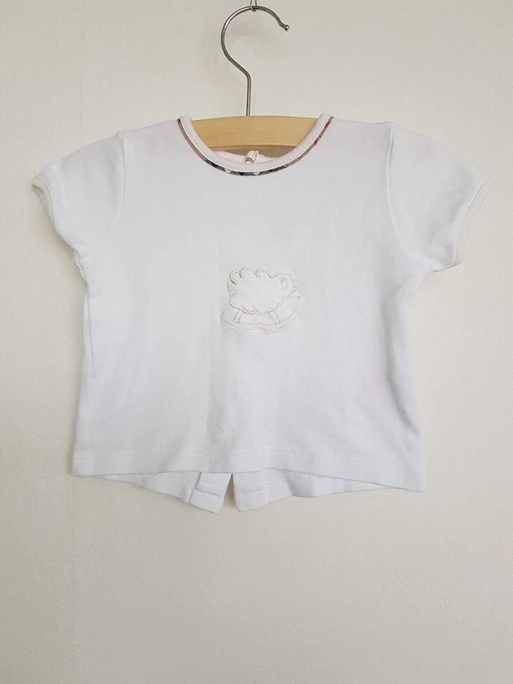 Burberry Baby shirtje schaapje 68, Verzenden, Zo goed als nieuw, Jongetje of Meisje, Overige typen