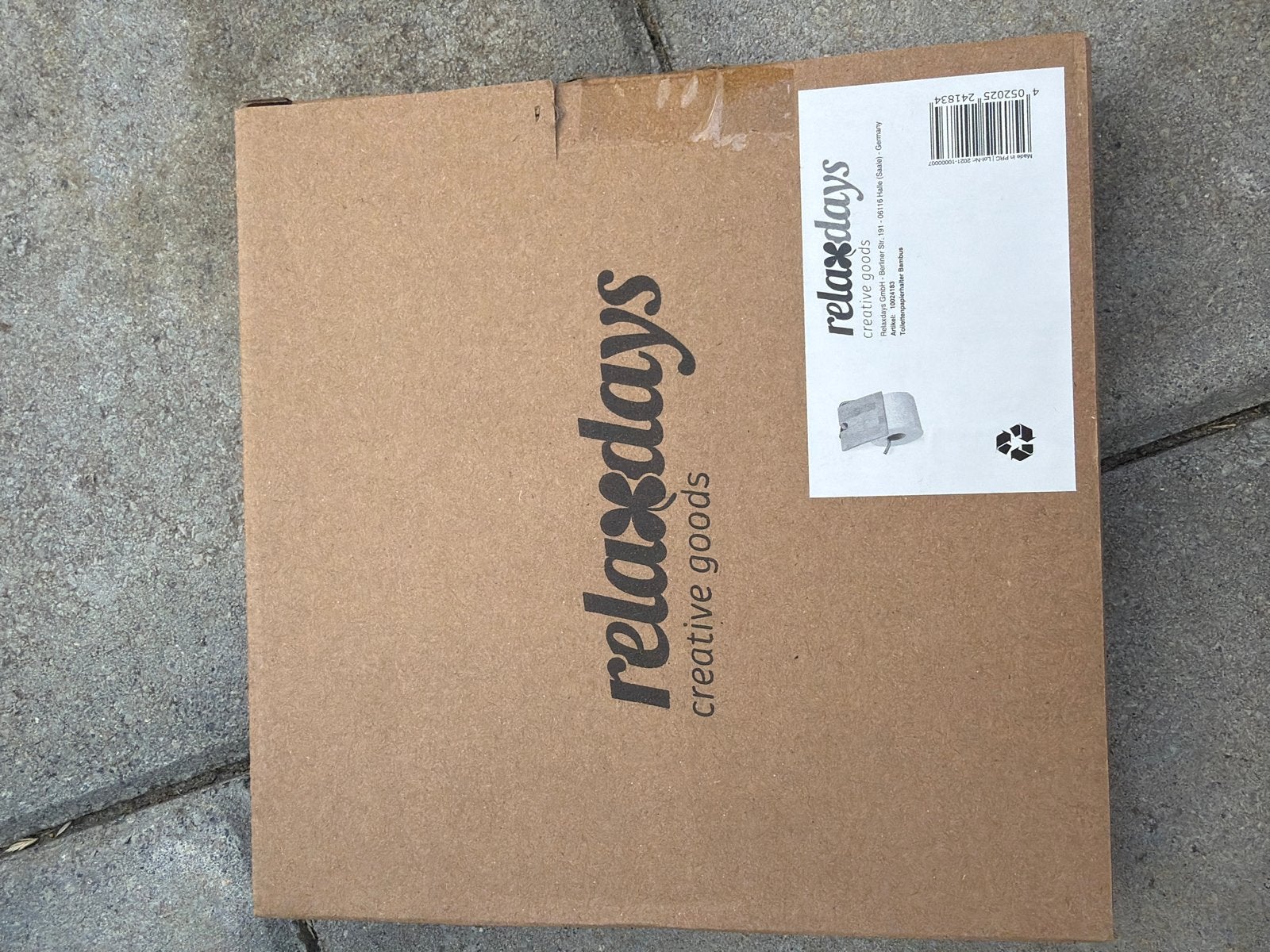 Relaxdays Toiletrolhouder Bamboe en RVS, Toilet-accessoire, Bruin, Overige merken, Nieuw