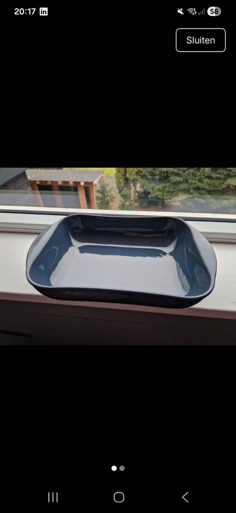 Vivo Villeroy & Boch Ovenschaal - 30x20x7 cm - Blauw, Ophalen of Verzenden, Zo goed als nieuw, Steen/keramiek, Overige merken