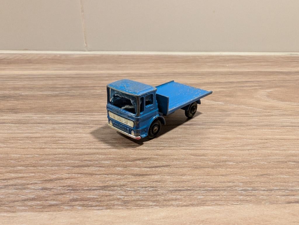 Site hut truck - modelauto Matchbox nr. 60, Ophalen of Verzenden, Gebruikt, Bus of Vrachtwagen