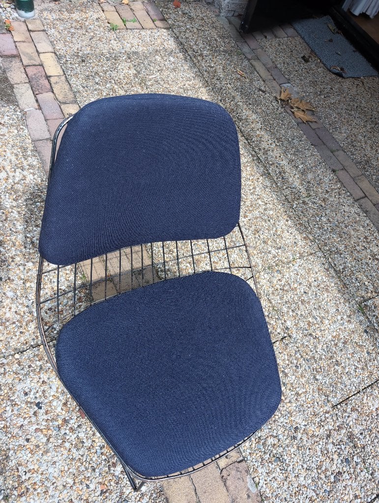 Vintage Pastoe FM05 Draad Fauteuil - Donkerblauw, Ophalen, Gebruikt, Vintage, Mid-century modern, Blauw