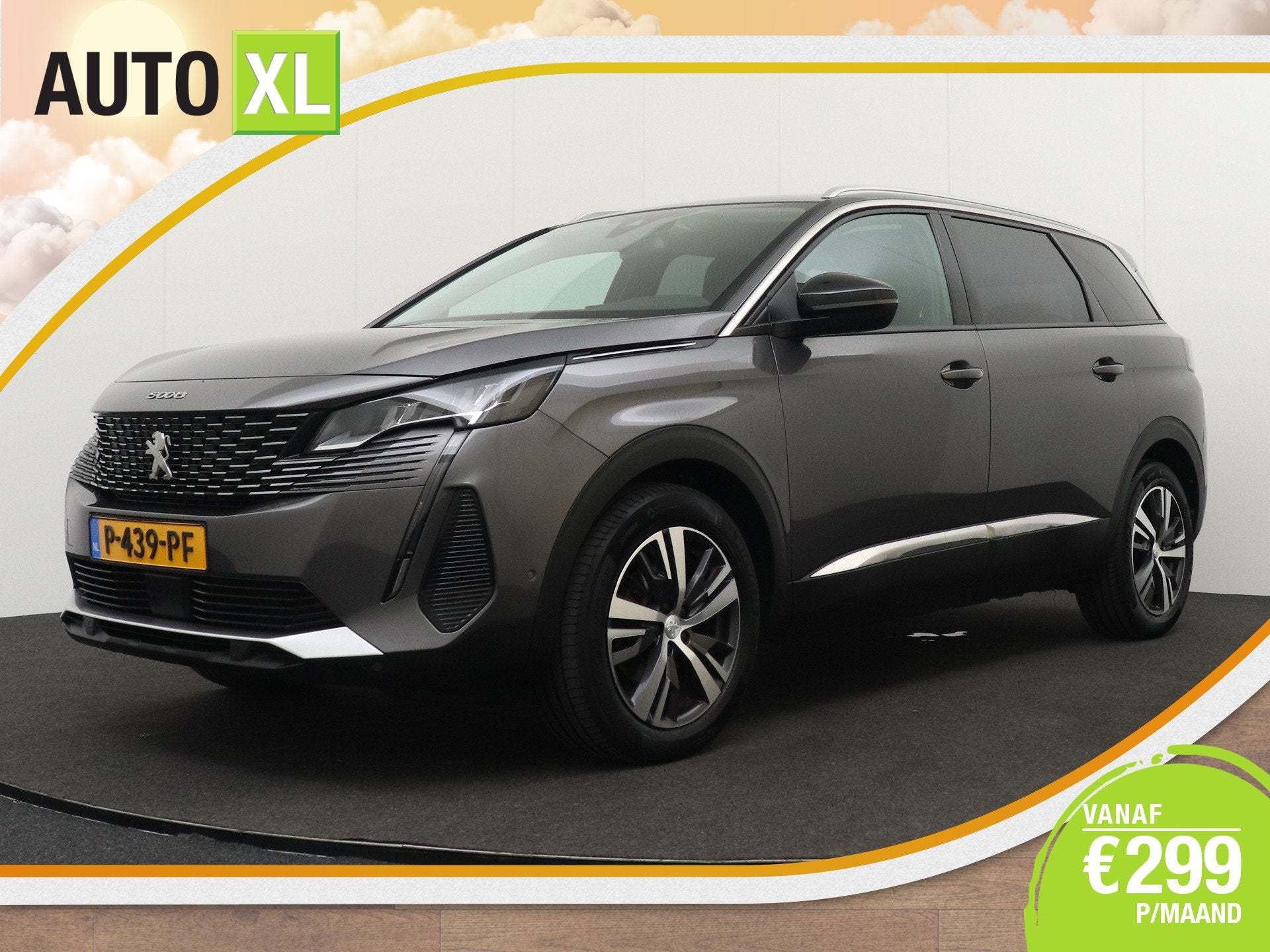 Peugeot 5008 1.2T 131 PK Allure 7-Pers Half-Leder Dodehoek 1, Voorwielaandrijving, Parkeersensor, Gebruikt, 1199 cc
