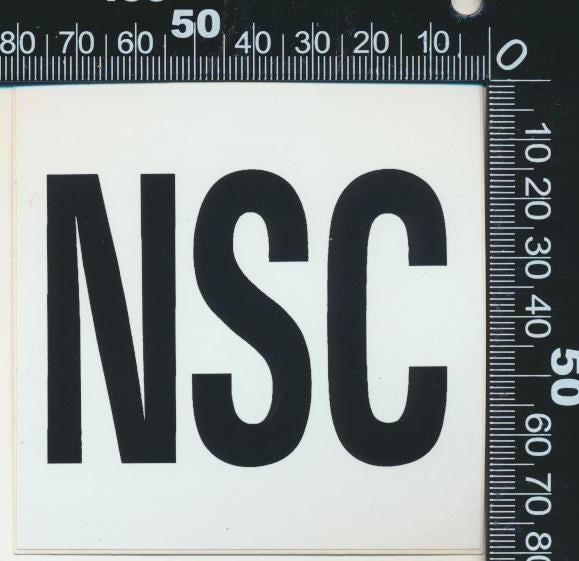 Sticker: NSC, Ophalen of Verzenden, Zo goed als nieuw, Bedrijf of Vereniging