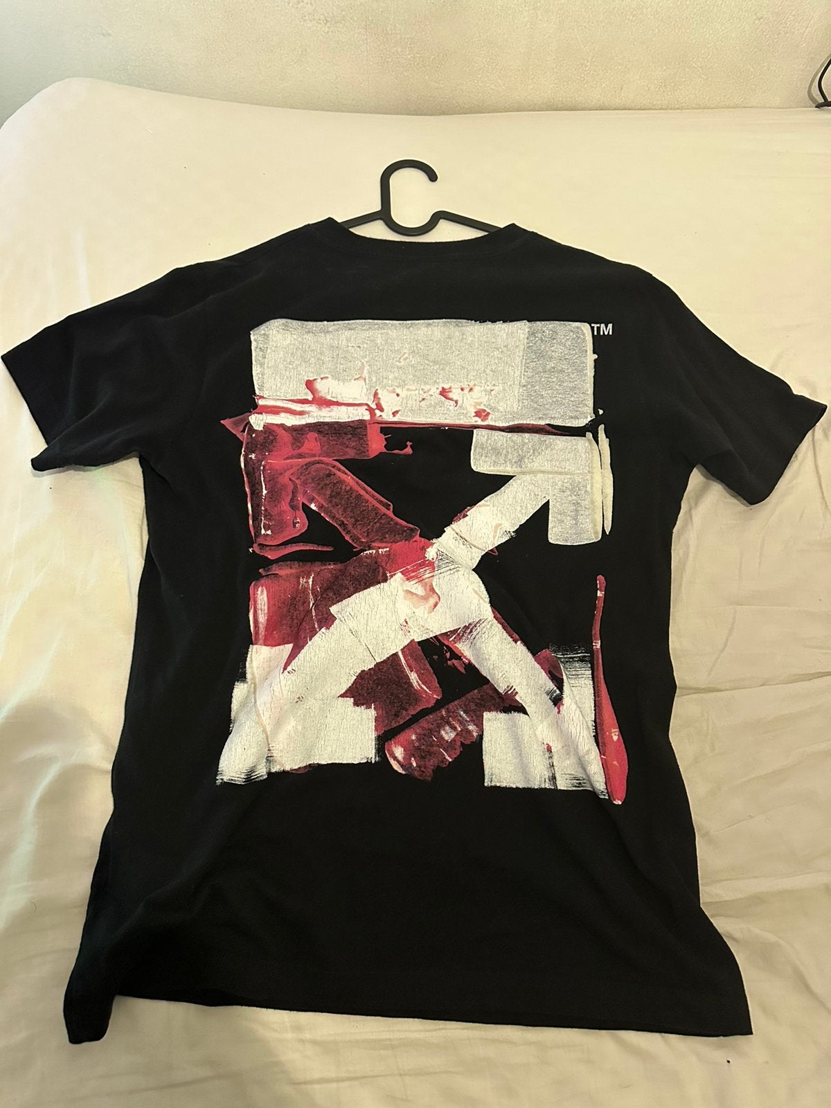 Off White T Shirt M, Kleding | Heren, T-shirts, Ophalen of Verzenden, Zo goed als nieuw, Maat 48/50 (M), Zwart