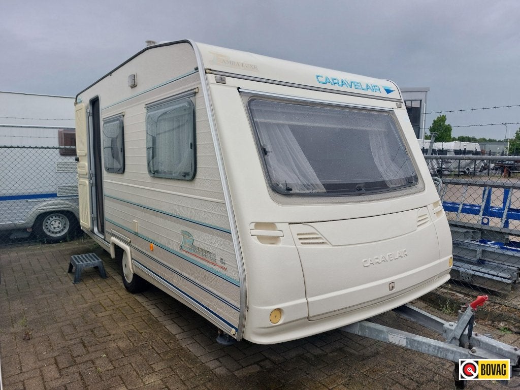 Caravelair Bamba de Luxe 416 1997 Voortent/Fietsenrek, Overige typen, Bedrijf, Treinzit, Koelkast