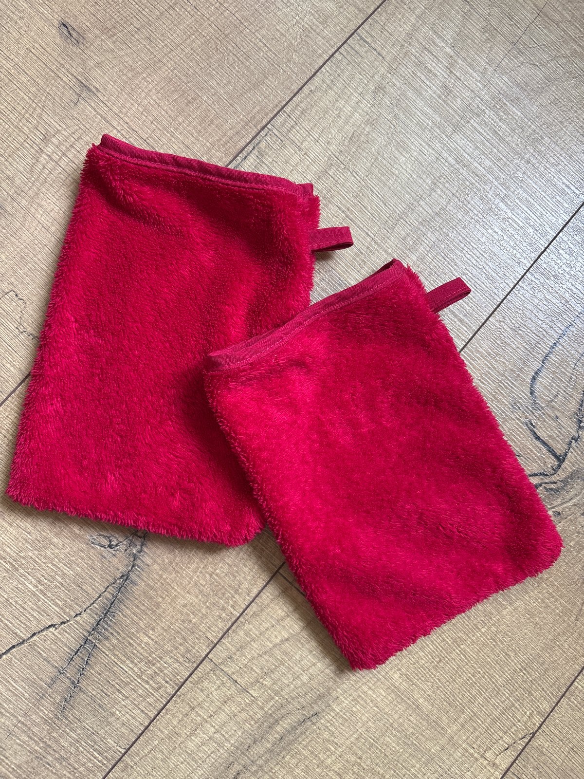 2 Optidee washandjes rood - Superzacht -make-up verwijderaar, Verzenden, Rood, Overige typen