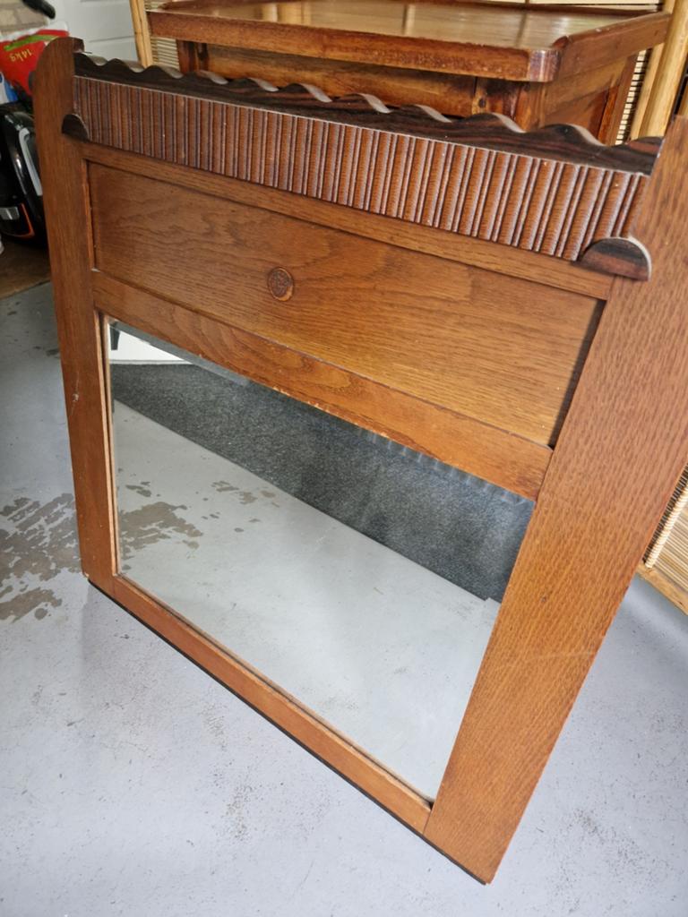 Mooie antieke spiegel, Ophalen of Verzenden, Rechthoekig
