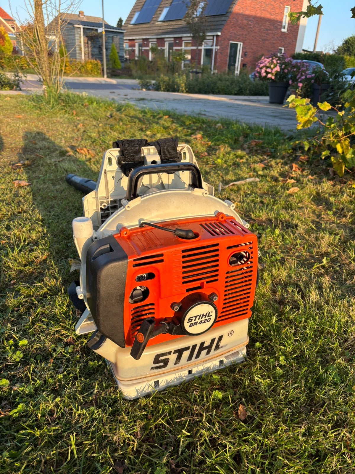 Stihl br 420 bladblazer, Ophalen of Verzenden, Zo goed als nieuw, Benzine