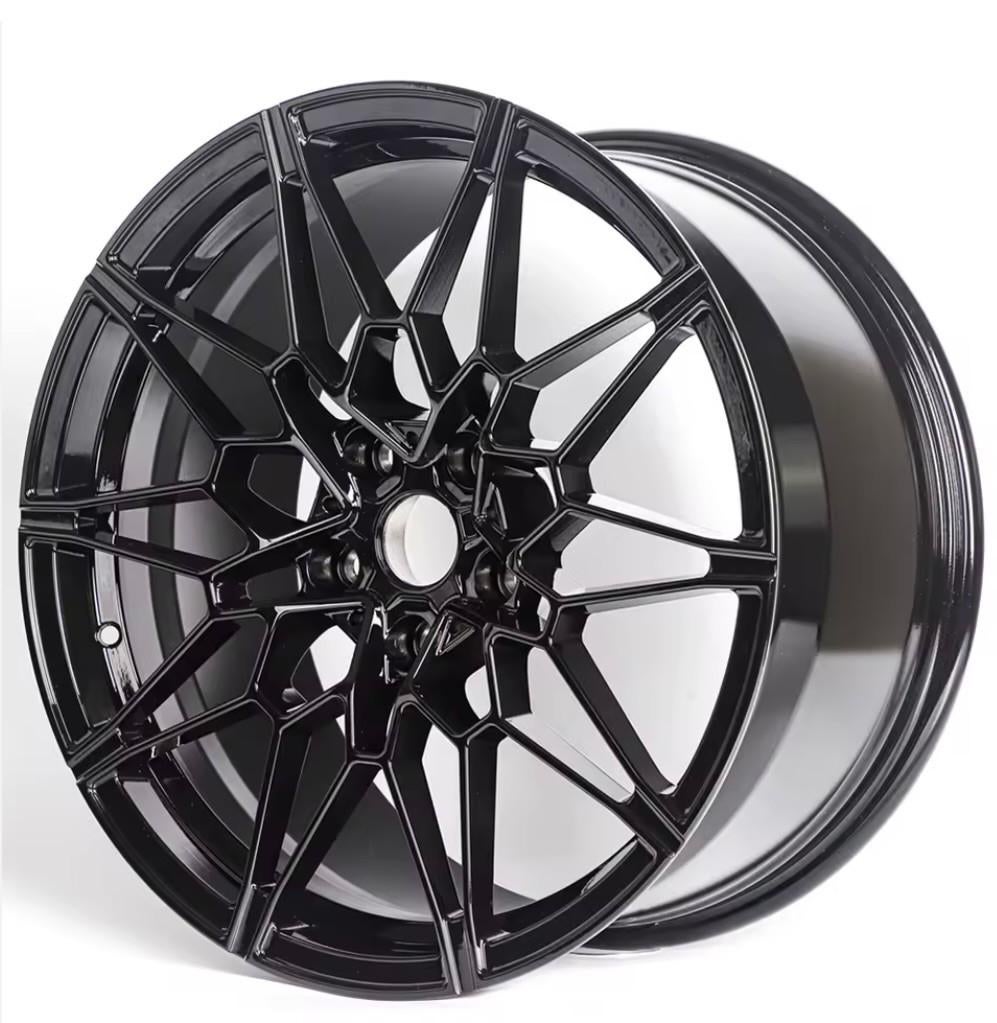 19 inch Zwarte Flow Formed Velgen (Set) - Nieuw - 5x112, 19 inch, Velg(en), Nieuw, Ophalen of Verzenden