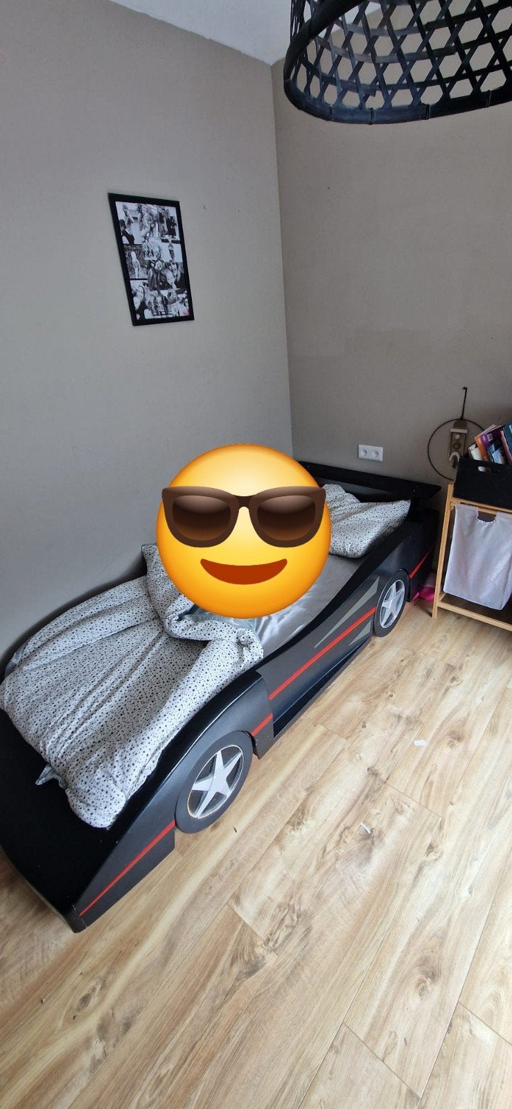 Autobed, Ophalen, 85 tot 100 cm, Zo goed als nieuw, Matras