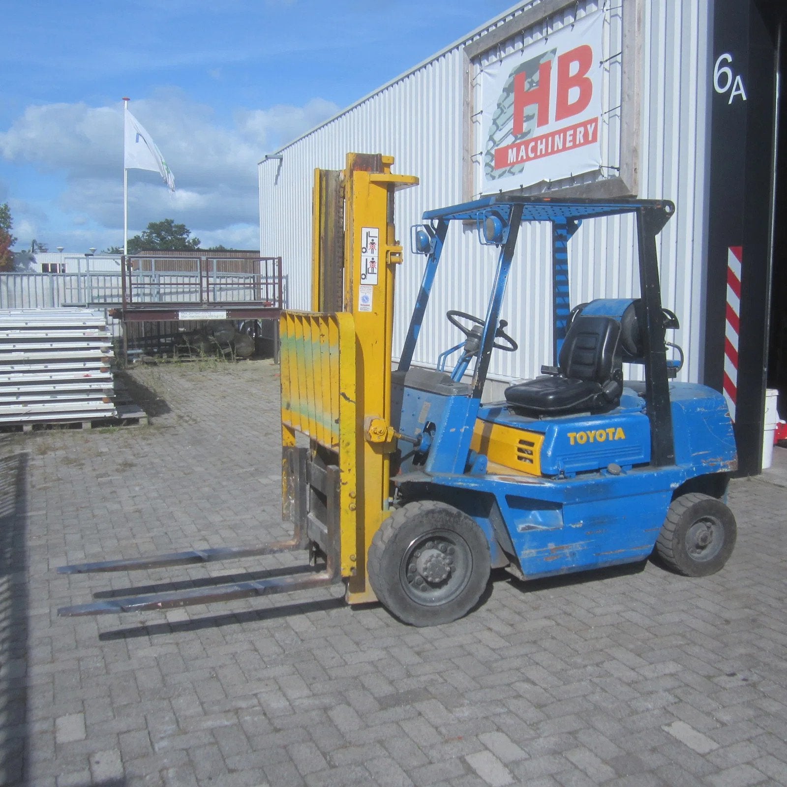 Toyota FG25, LPG-gas, duplomast, met gastank., 2000 tot 3000 kg, LPG, Heftruck, Toyota