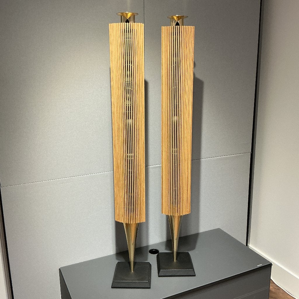 Bang & Olufsen Beolab 18 Gold Tone / Oak DEMO, Audio, Tv en Foto, Luidsprekers, 150 watt of meer, Stereo speakers, Bang & Olufsen
