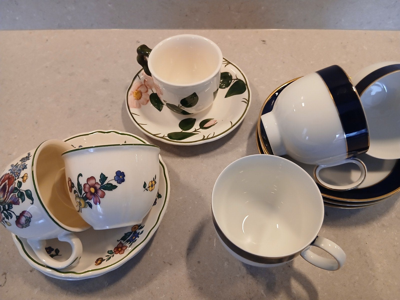 Diverse Vintage Kopjes en Schotels - Villeroy & Boch, H&G, Ophalen