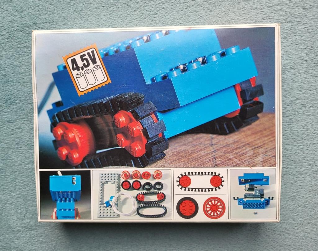 Lego bouw set 103 + 4,5 Volt (trein) motor + wielen + plaat., Compleet, Gebruikt, Lego, Ophalen of Verzenden