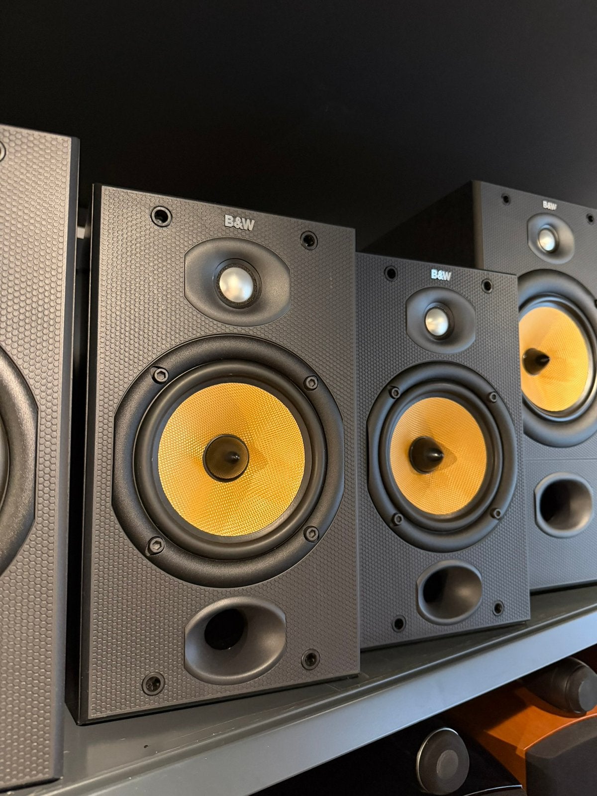 B&W DM601 S2 Black Ash Luidsprekers 2/2, Basreflex, Ophalen of Verzenden, Zo goed als nieuw, 60 tot 120 watt