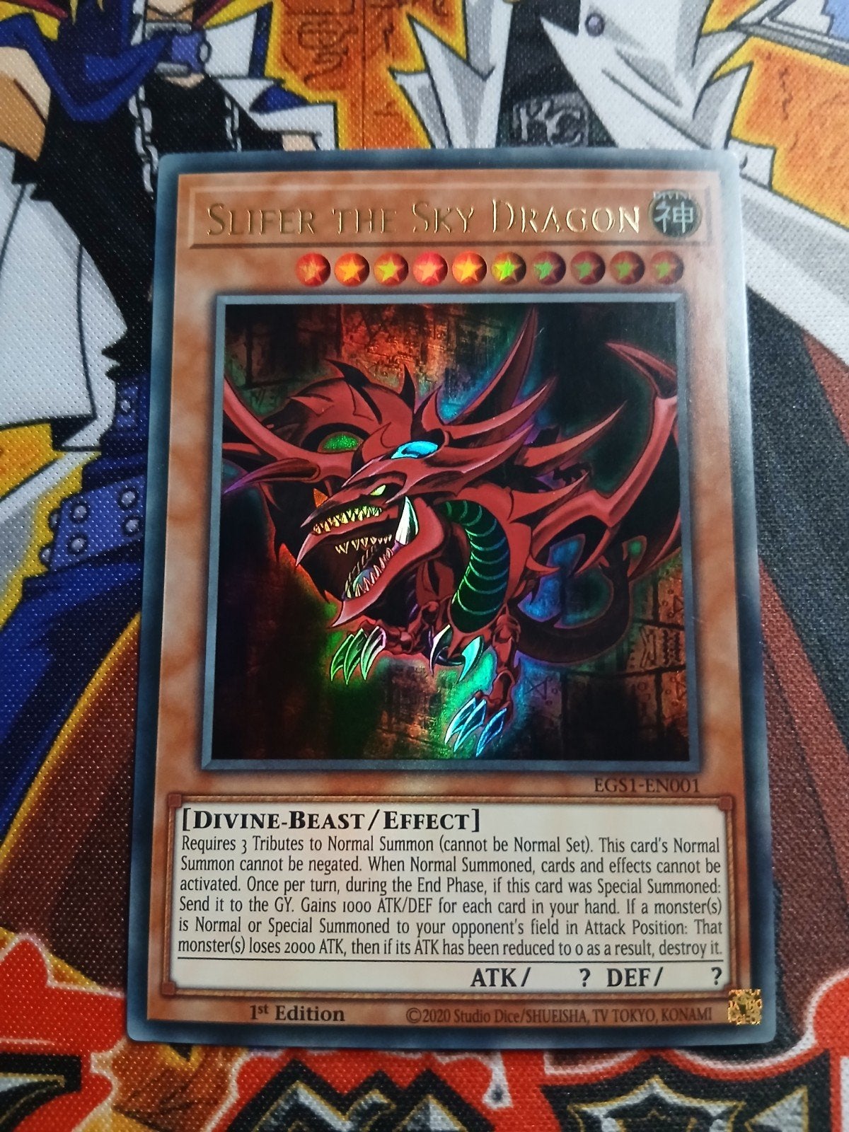 Slifer the Sky Dragon - Ultra Rare EGS1 - Yu-Gi-Oh, Ophalen of Verzenden, Zo goed als nieuw, Foil
