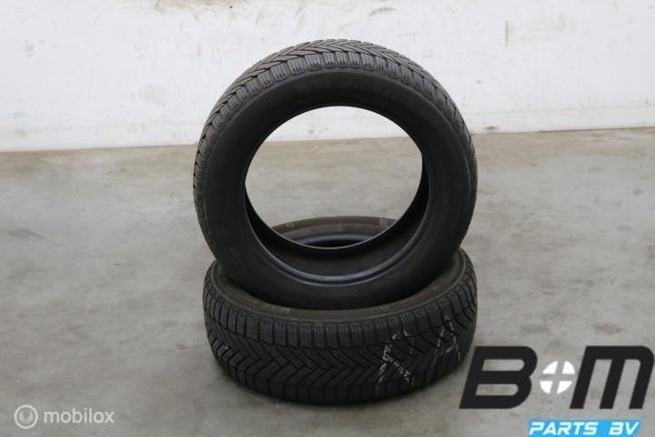 2 x 2055516 91H Michelin Alpin 6 met 5mm 205 55 16, Gebruikt, 16 inch