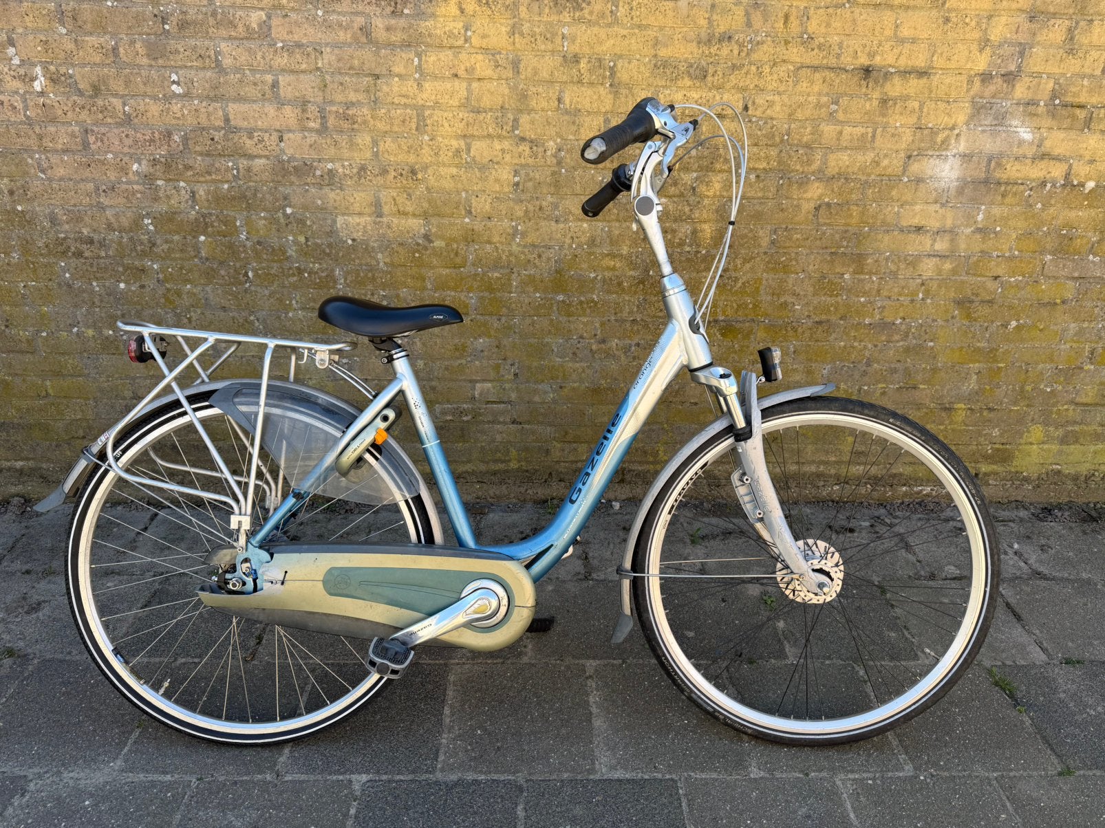 Gazelle orange dames-schoolfiets 28” 49 cm 7 versnellingen, Gebruikt, Versnellingen, Trommelrem, Ophalen