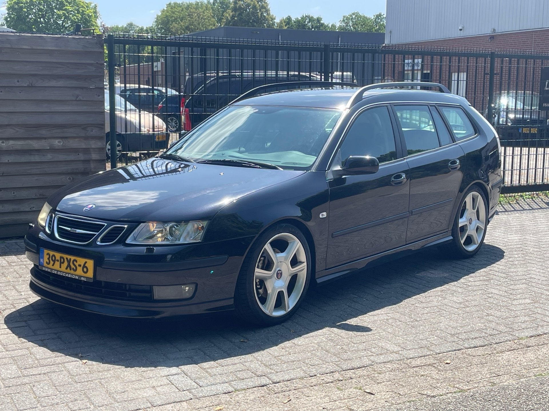 Saab 9-3 Sport Estate 2.8 V6 T Aero 19" lm Automaat, Leder, Auto's, Gebruikt, Zwart, Leder, Grijs