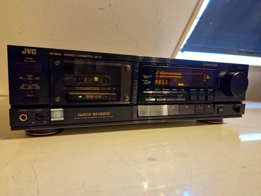 JVC TD-R611 Cassettedeck, Audio, Tv en Foto, Cassettedecks, Ophalen of Verzenden, Enkel, JVC, Tiptoetsen